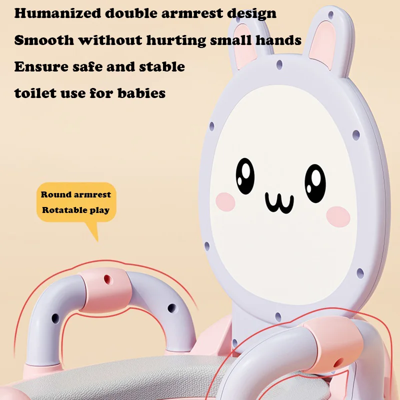 Portable Children\'s Pot Potty Training Toilet Kids Porta-potty WC Urinal Children Toilet Seat Lid Cute Rabbit Baby Toilet Pot