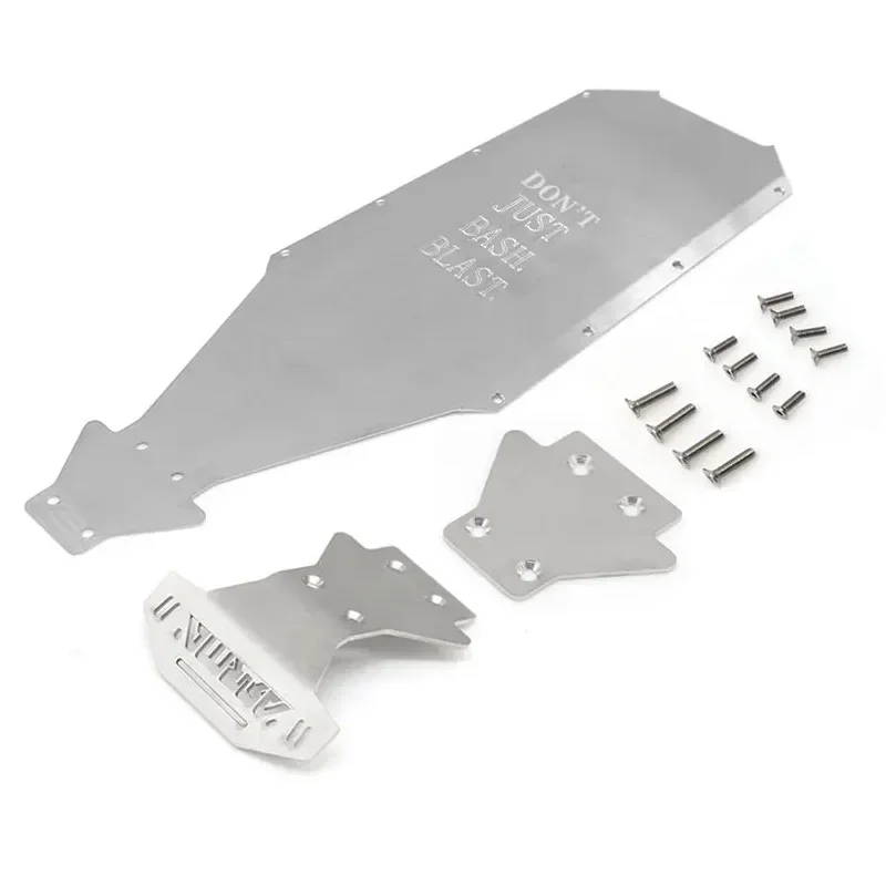 3pcs Metal Stainless Steel Chassis Armor Protection Protector Skid Plate for Arrma Kraton EXB 1/8 RC Car Upgrade Parts