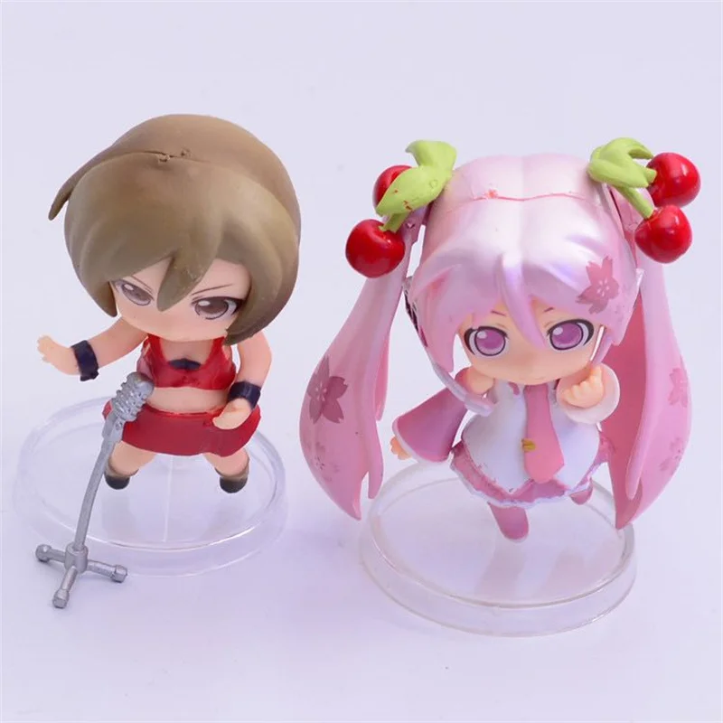 7cm 7style Random Hatsune Miku virtual singer Anime action figure 3D PVC model Character Cosplay Accessories Cute Lovely Kids