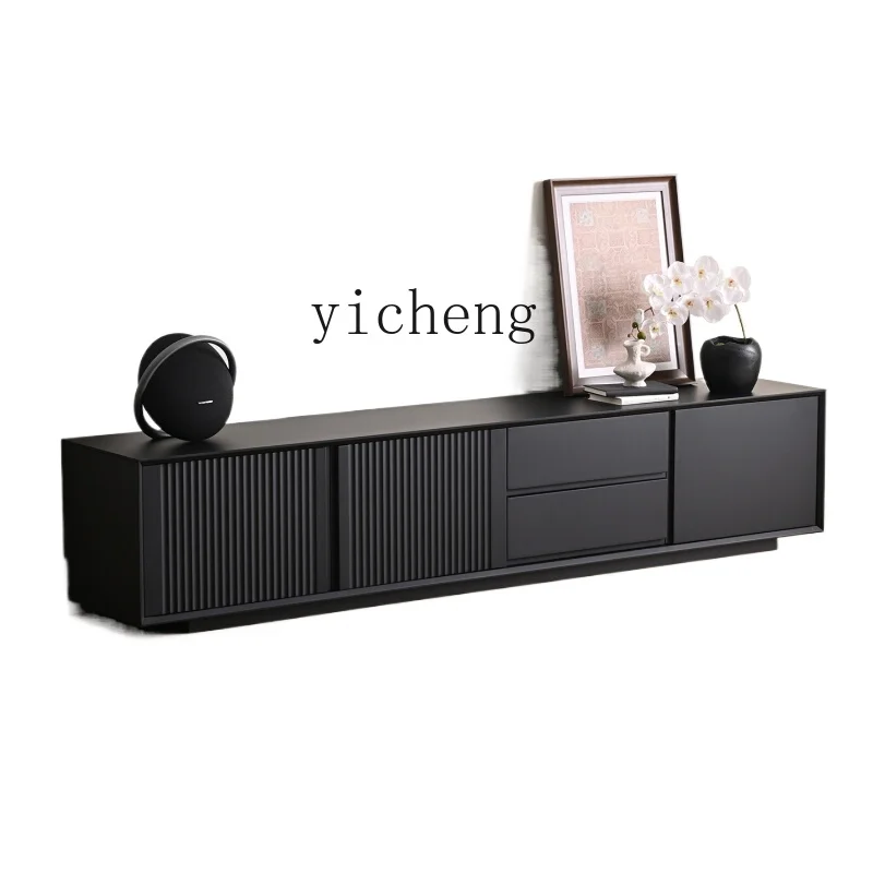 

ZC TV cabinet, living room solid wood floor-to-ceiling video cabinet coffee table combination simple modern home