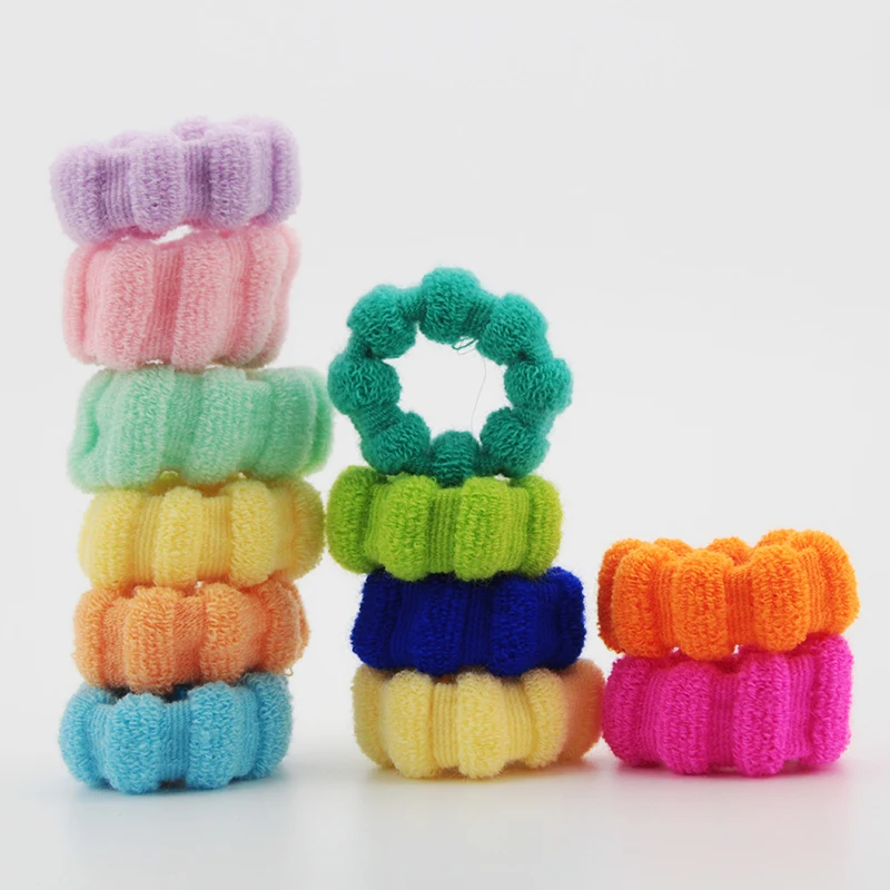 Colorful Towel Hair Scrunchies for Women Girls Casual Soft Ponytail Holder Ties Rope Elastics Bands Fashion Hair Accessories