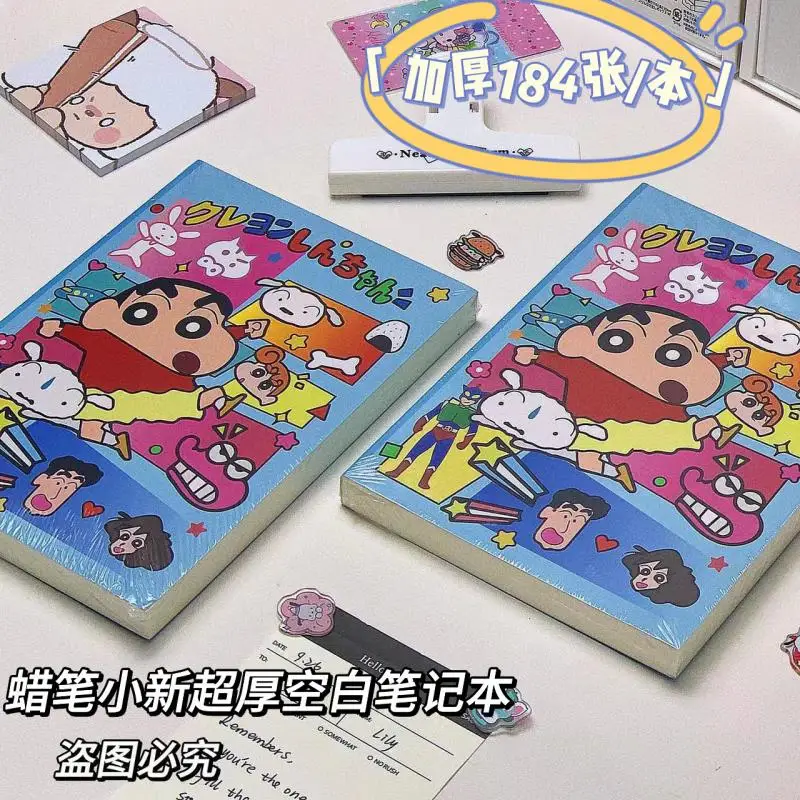 Kawaii Crayon Shin-Chans Blank Notebook Graffiti Notebook Drawing Notebook Student Hand Account Diary Stationery Gift For Girls