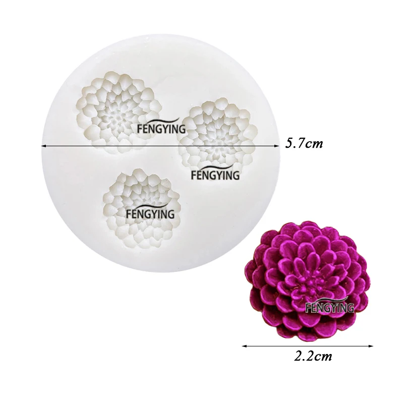 Flower Dahlia Silicone Cake Baking Mold Sugarcraft Chocolate Cupcake Resin Tools Fondant Decorating Tools
