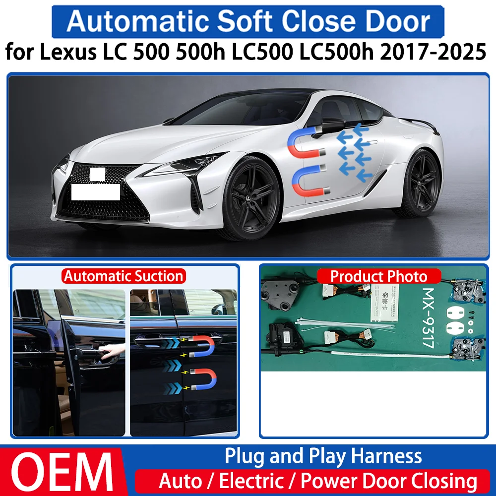 

for Lexus LC 500 500h LC500 LC500h 2017-2025 Car OEM Automatic Soft Close Door Electric Suction Kit Auto Power Closing System