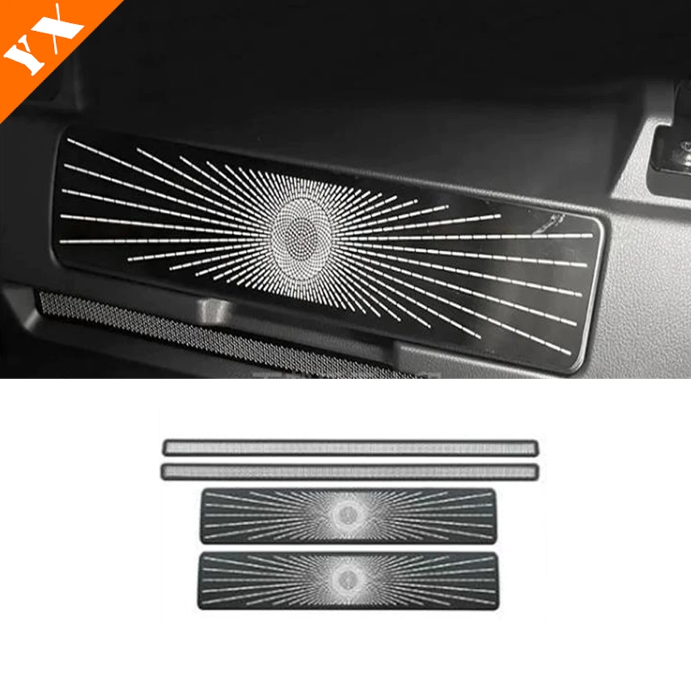For Toyota ALPHARD 2024-2026 Accessories Stainless Black Car Door Speaker Cover Trim Car Speaker Sound Horn Anti Hit Frame