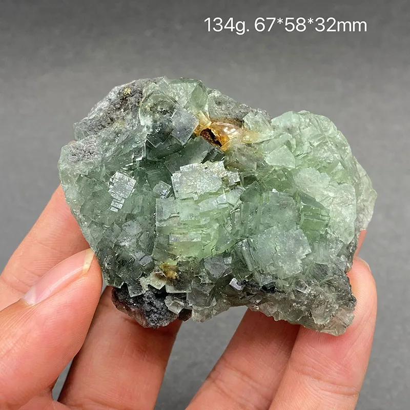 100% natural Xianghua Ridge Green fluorite raw stone mineral specimen healing crystal gem collection