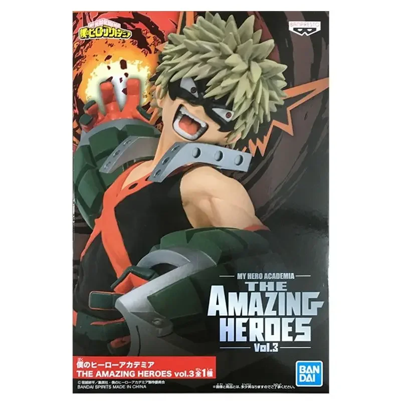 Original Bandai My Hero Academia Age of Heroes Katsuki Bakugo Action Figures Anime Figurine Collect Decorative Model Toys PVC