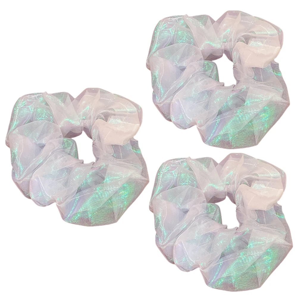 

3 Pcs Hair Accessories Scrunchies for Women's Elastics Bands Holder Fabric Shiny Miss