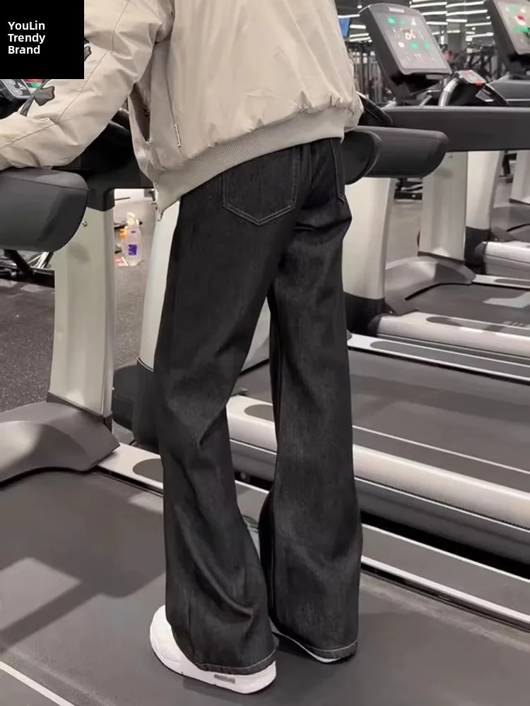 

Cleanfit Original Color Fce Lined Men's Jeans Winter Straight Leg Loose Fit Bootcut American Vibe Casual High Waist Denim