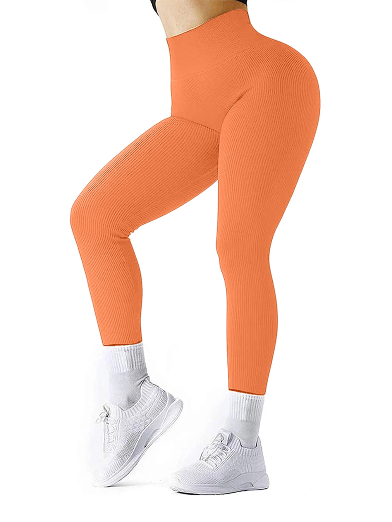 Nahtlose Yoga-Hose mit hoher Taille für Damen, Peach Butt Lifting Fitness-Leggings, atmungsaktive Workout-Tights für Damen, High-Waisted G