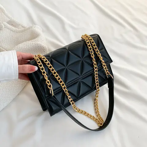 패션 여름 체인 Crossbody 가방 격자 무늬 디자이너 여성 숄더 가방 Pu 가죽 스퀘어 핸드백 여성용