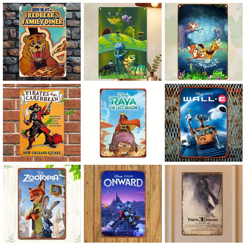 

Miniso Disney Multi Funny Bar Metal Sign, Retro Plaque, Sign, Alcohol Drinker, Pub, Club, Man Cave, Kitchen Wall Decoration