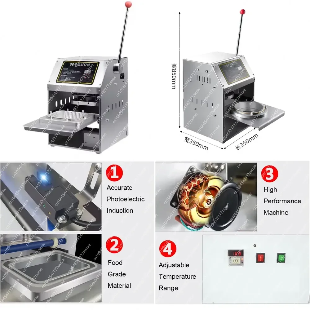 Electric Aluminum Foil Takeaway Lunch Box Heat Sealing Machine Commercial Packaging Semi-automatic Easy To Operate