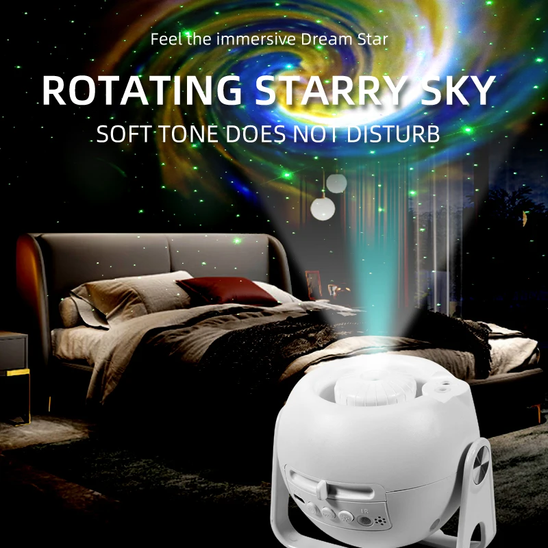 LED space galaxy projector cosmic star projector starry sky night light with control speaker for bedroom decor kids Xmas gift