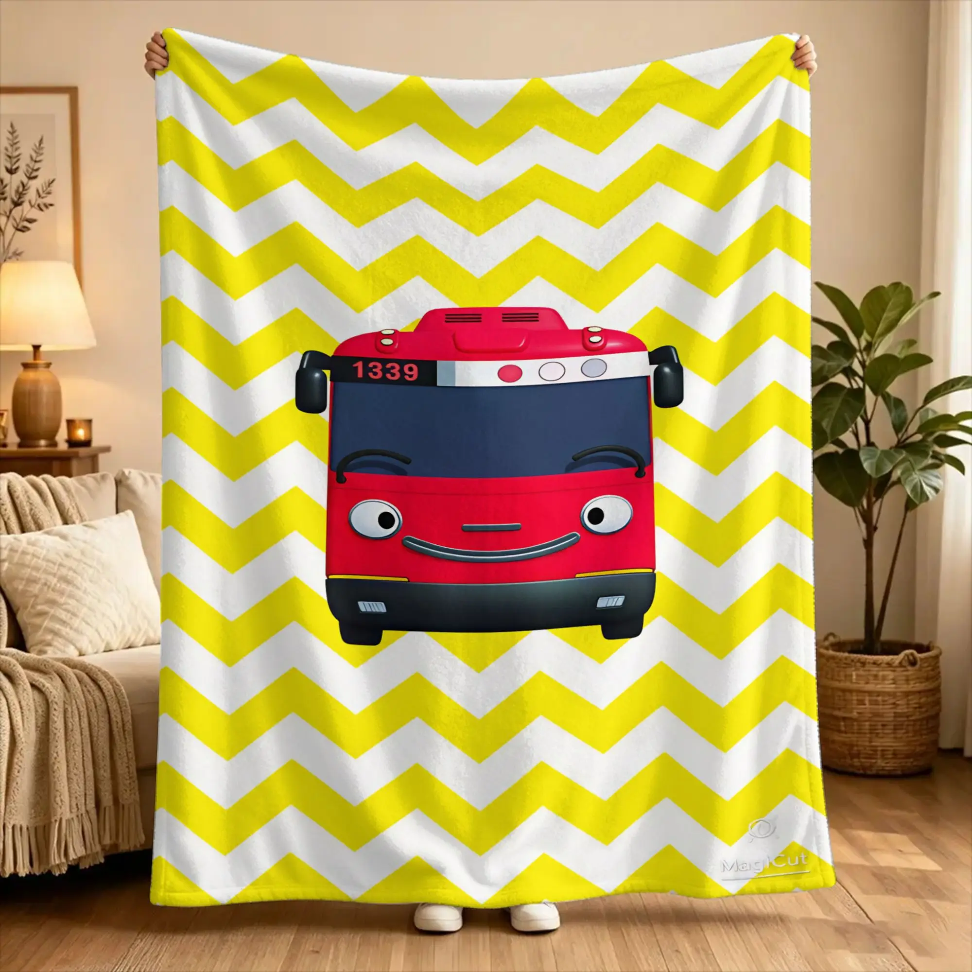 T-Tayo the L-Little Bus  Super Warm Blanket  Airplane Travel Plush Throws Pattern Couch Bed Flannel Bedspread Sofa Bed Cover
