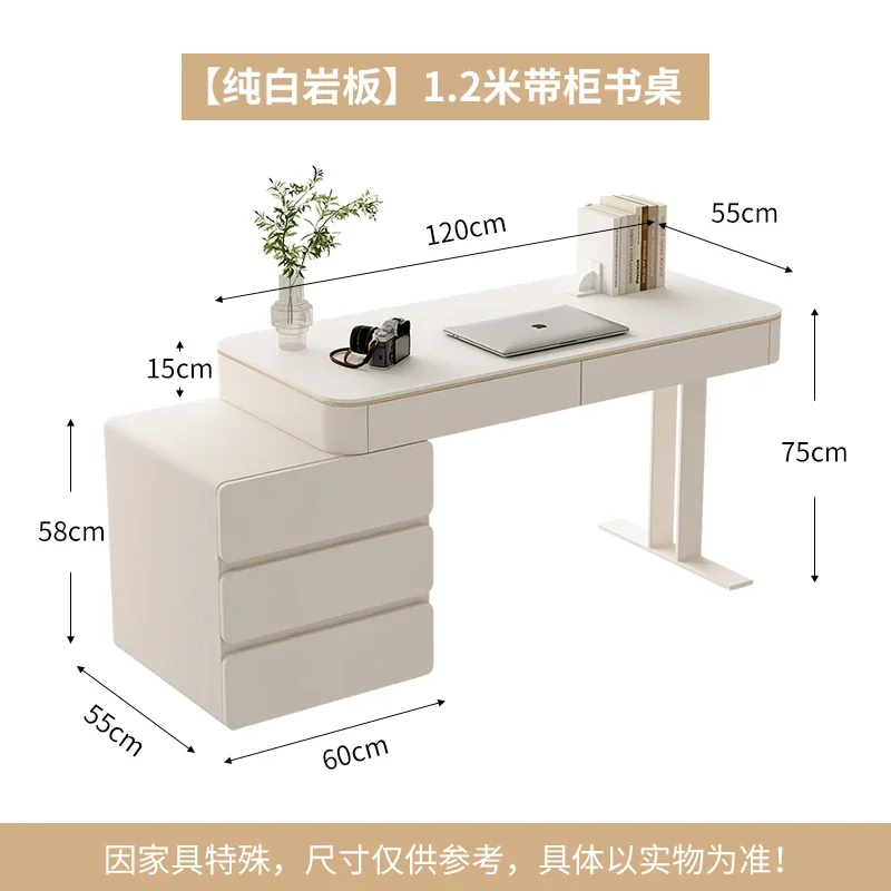 كريم نمط لوحة حجرية مكتب المنزل ضوء الفاخرة الحديثة شقة صغيرة غرفة نوم منضدة مكتب كمبيوتر بسيط