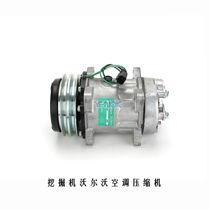 

For EC210B EC240B EC290B Air Conditioning Compressor D6E D6D Aircon Compressor Excavator