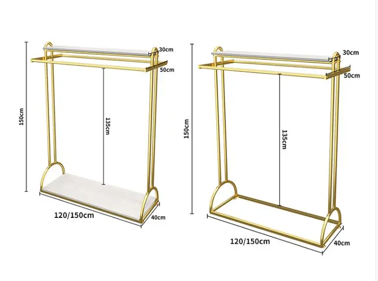 

Double row middle island rack, women's clothing rack, clothing store display rack