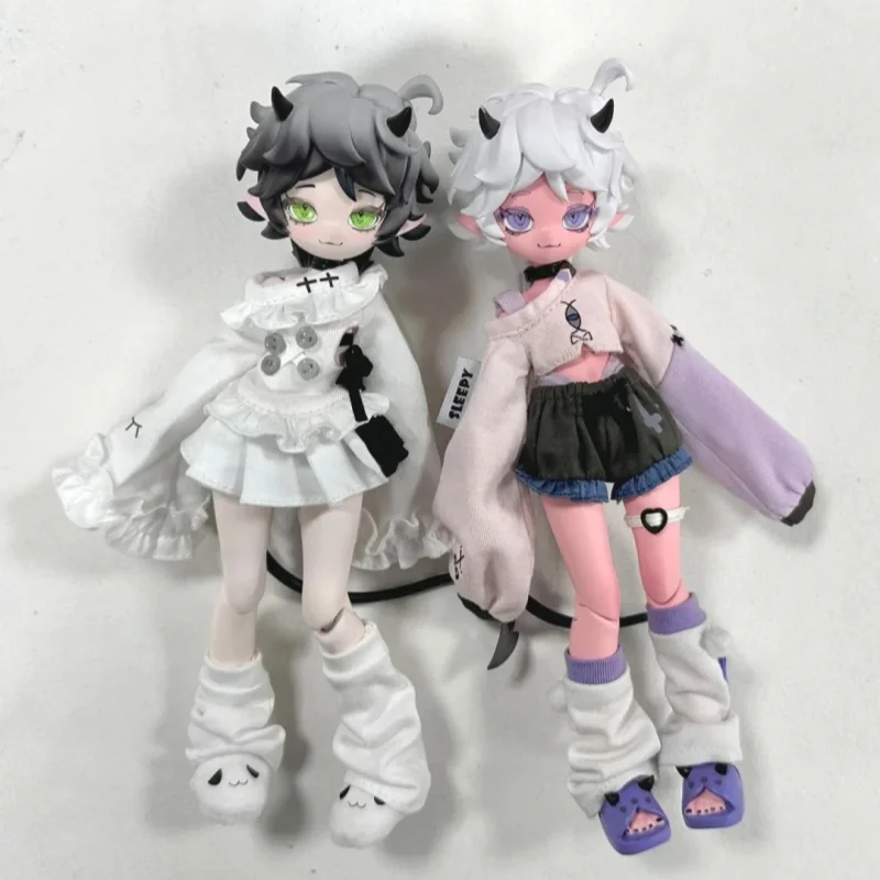 حقيقية شيطان القرن Bjd صندوق أعمى 80% مفصلية تمثال تمثال المنقولة دمية زخرفة سبعة خطايا قاتلة لعبة هدية عيد ميلاد