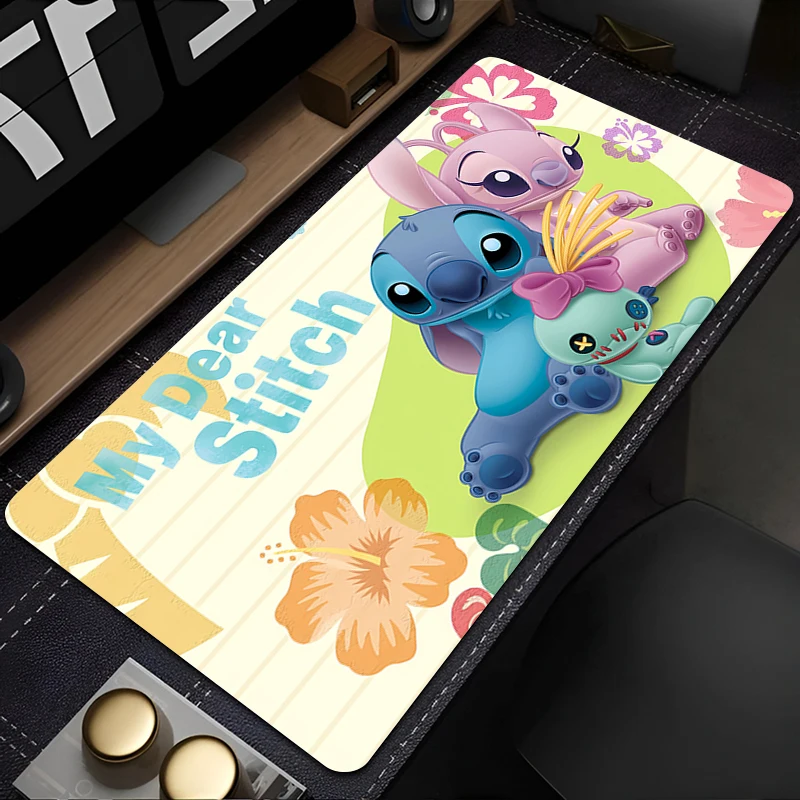 

Mouse pad Large game player computer keyboard pad desk pad anti-slip cartoon table pad PC carpet S-Stitch Mousepad Kawaii Girl