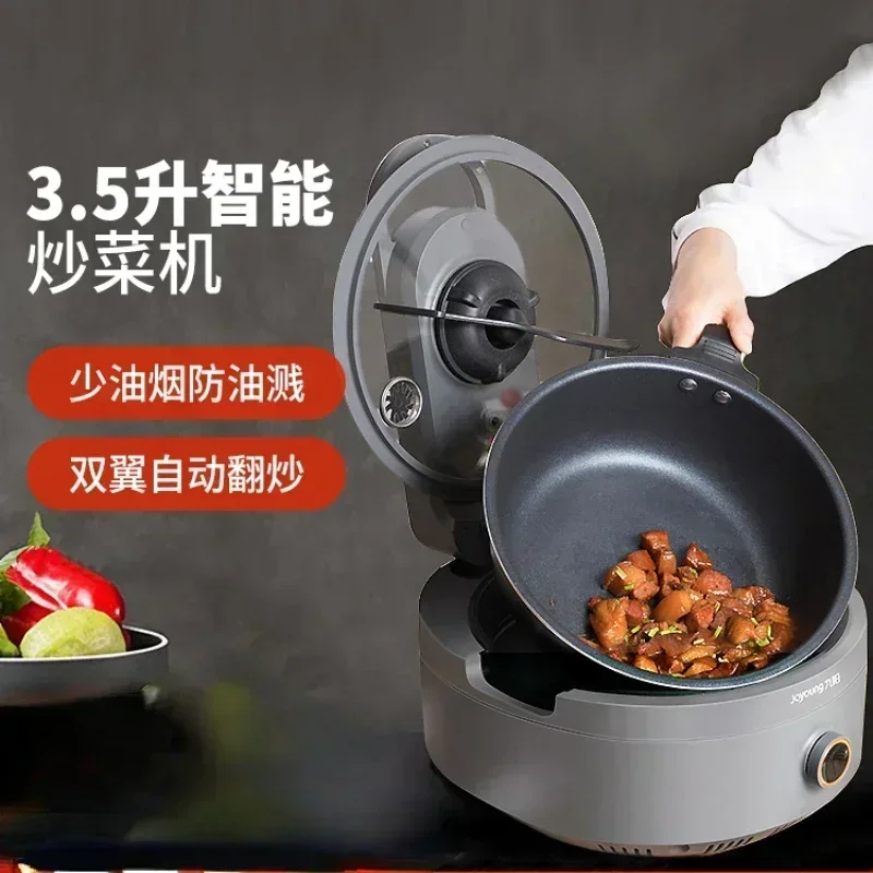 JoYoung Home Automatic Cooking Oryginalny nowy inteligentny robot Bez tłuszczu i dymu Nieprzywierająca patelnia Wok Cook Stir-fry Machine