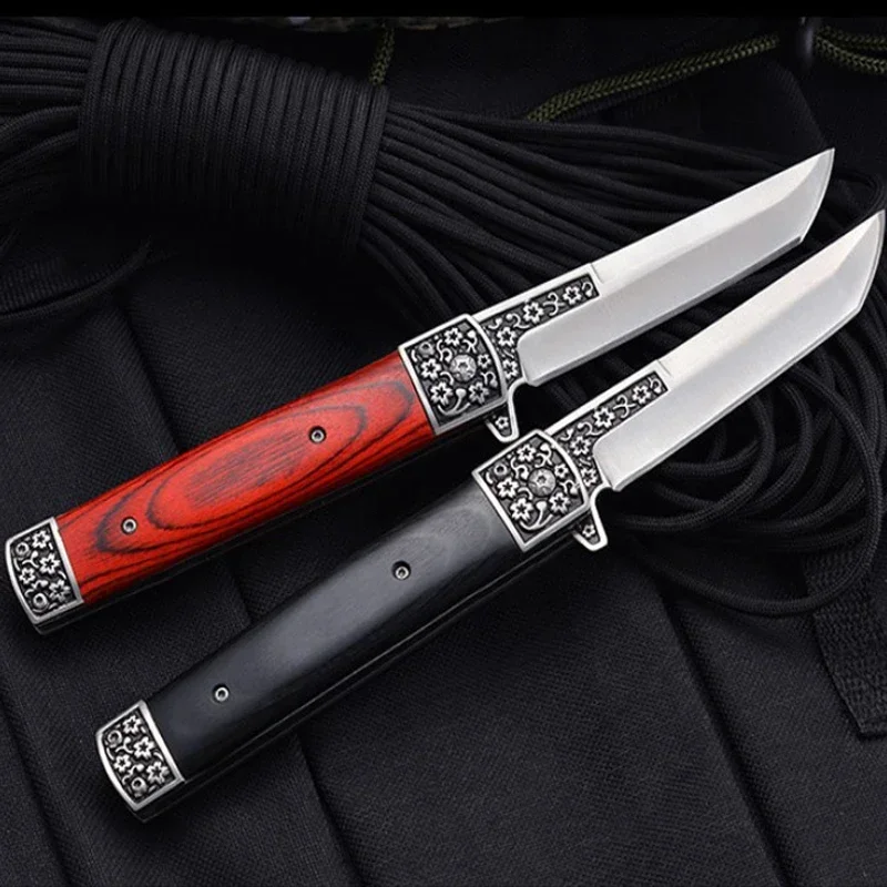 

Damascus Steel Tactical Folding Knife Pocket Outdoor EDC Tools Survival Hunting Camping Knife Steel Blade Knifes Military Knives