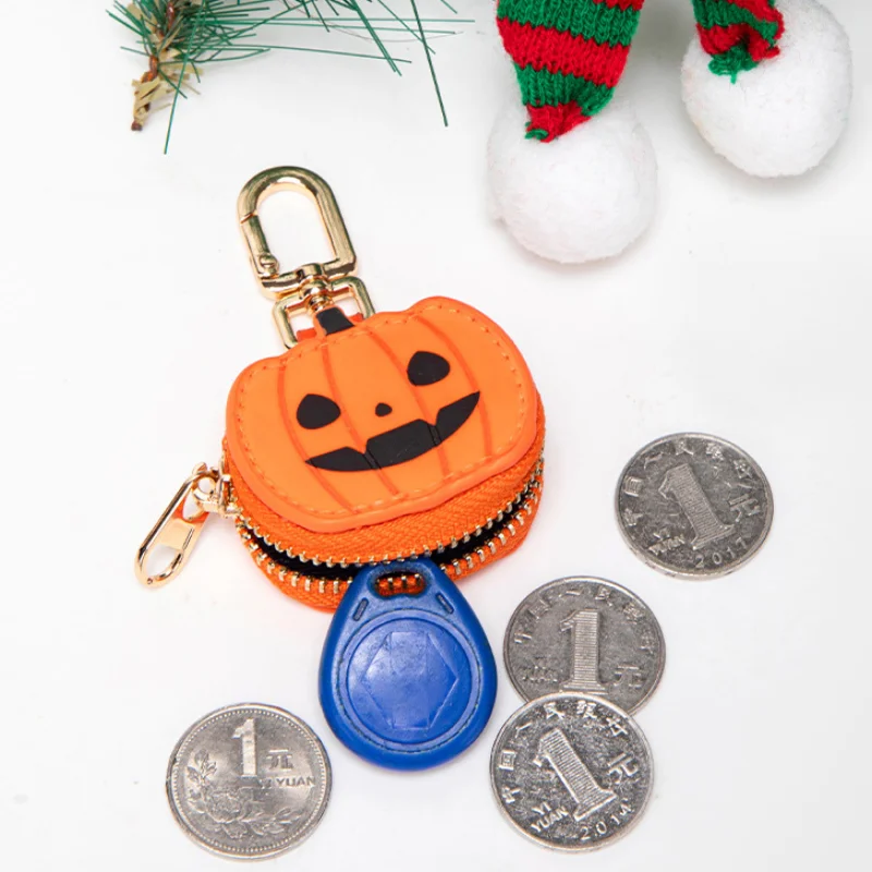 الإبداعية هالوين اليقطين حقيبة قلادة العنكبوت ويب المعادن سستة سماعة محفظة نسائية للعملات المعدنية المفاتيح رائعة هدية عيد الملحقات