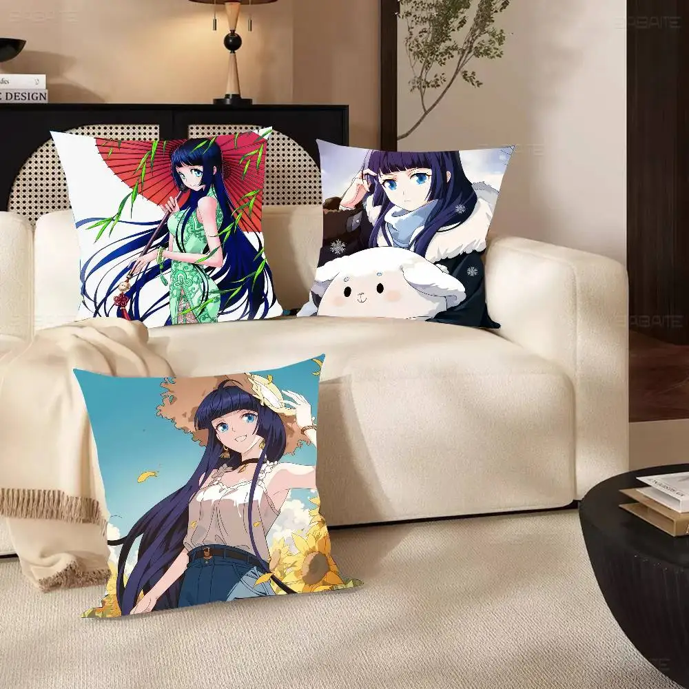Xiao Xun Er Animation Fights Through The Heavens Pillow Case Fashion Square Pillowcase Bedroom Sofa Room Ins Decoration Leisure