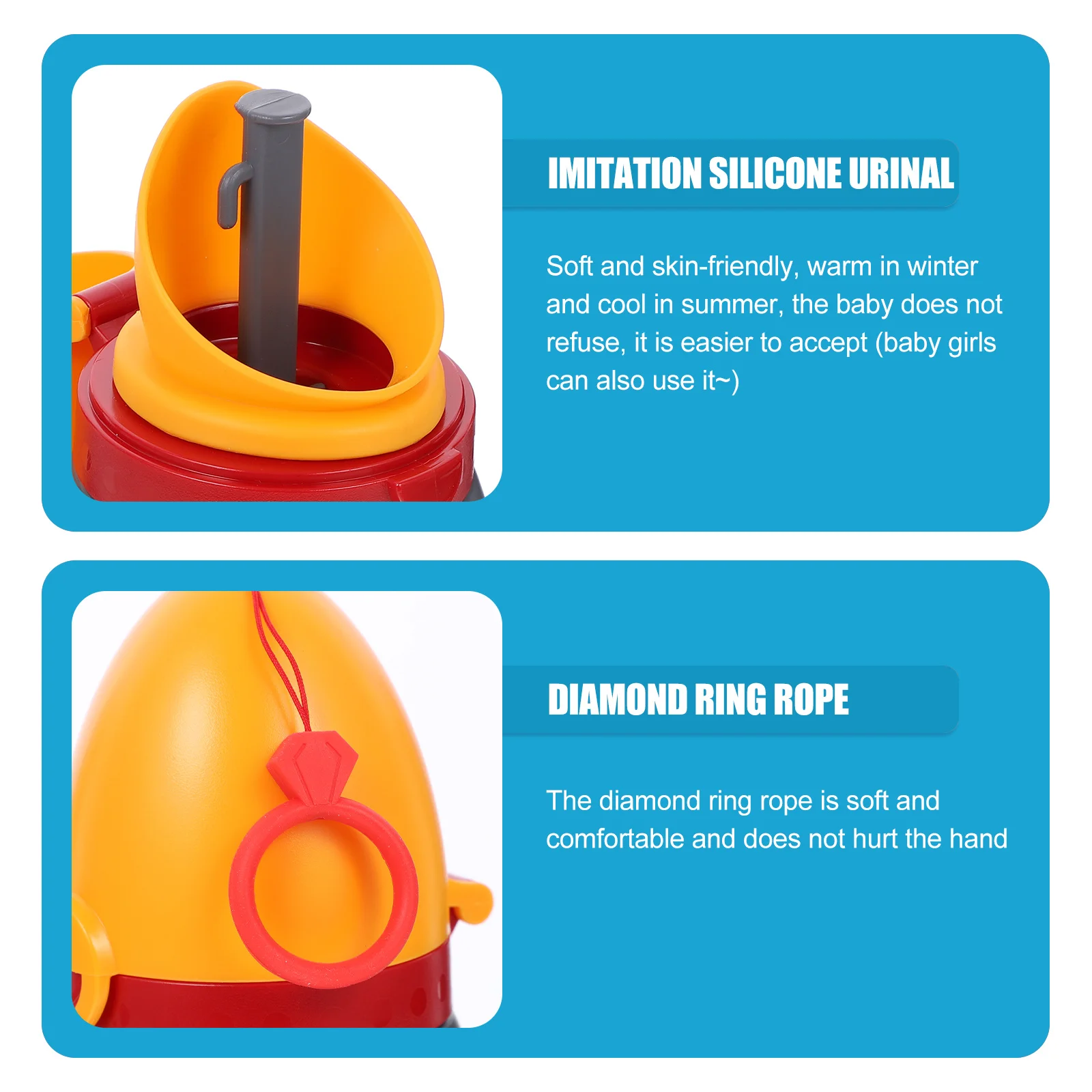 

Travel Urinal for Kids Portable Potty Easy to Clean Sturdy Leakproof Design Emergency Potty Urinal for Public Places