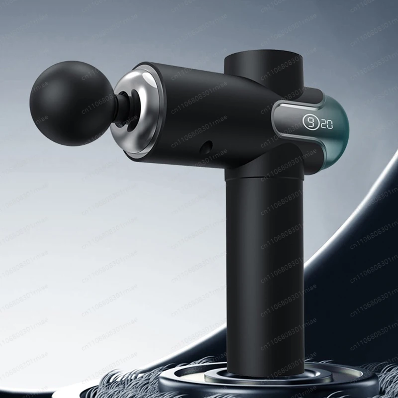 مدلك فآسيا صغير محمول مع 4 رؤوس تدليك قابلة للتبديل، مسدس تدليك العضلات المريح والاهتزاز #1