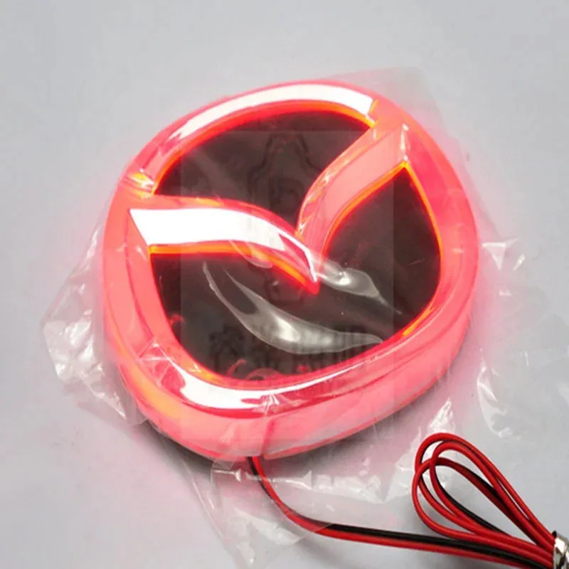 Car 4D Led Light Rear Badge Sticker Decals for Mazda Logo 2 3 6 RX8 RX7 CX7 8 CX5 MX5 323 Emblem Decoration Auto Accessories