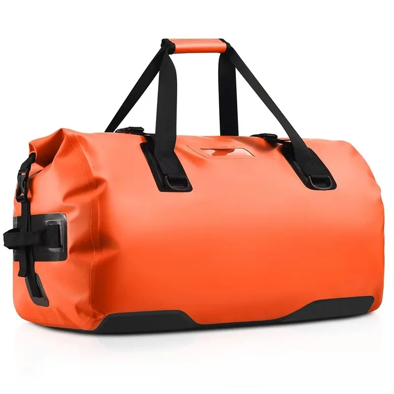 Customizable Stylish Roll-top Duffel Bag Travel and Sports Fitness Bag with Waterproof PVC and Zipper Closure with Custom Logo
