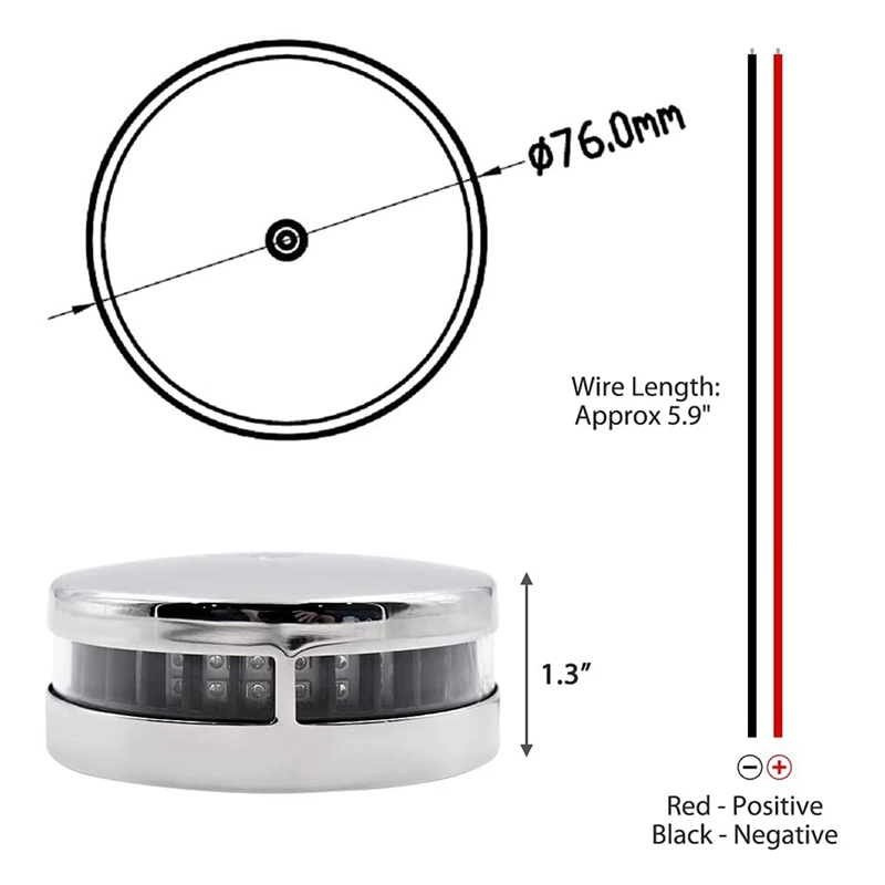 2X Boot Licht Bi-Farbe Bogen Licht FÜHRTE Navigation Lichter Rot & Grün Edelstahl Für Marine Boot Ponton yacht