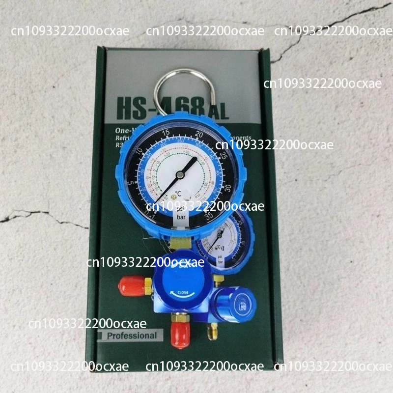 

HS468AL new refrigerant gauge with metal knob for adding refrigerant R32 low pressure large dial shockproof