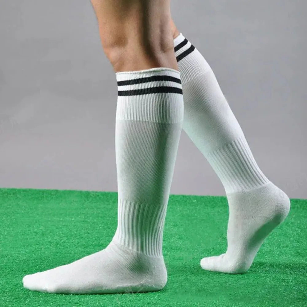 Terylene + spandex long Socks Men Women Kids Casual striped long tube Socks Professional Footballs lacrosse Knee High Socks