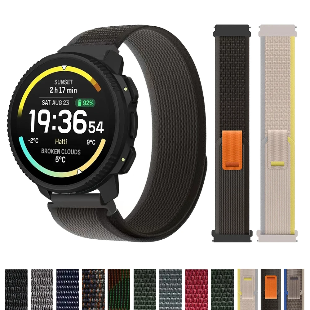 Nylon Woven Watch Strap 20/22mm For SUUNTO VERTICAL 2/OCEAN/Run Band For SUUNTO 3/9 5 PEAK Pro Bracelet Correa Woven Wristband