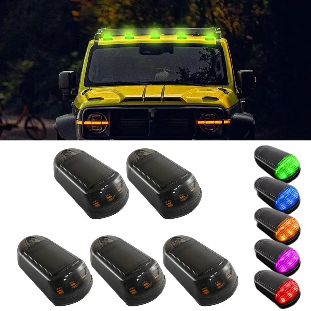 Solar Remote 7-color App Control Truck Wireless Driving Light Waterproof Intelligent Sensing LED Ip67 Mouse Roof Light Car T8L7