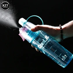 400/600ml Sports Plastic Spray Water Bottle Outdoor Cooling Water Bottle Creative Gift New Strange Cup Cool Summer