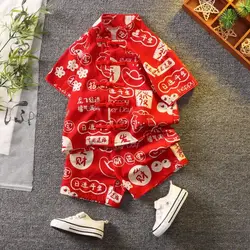 Boys' Hanfu Set Summer New Children's Clothing Set Girl Baby Chinese style Tang style Clothes New Year's outfit