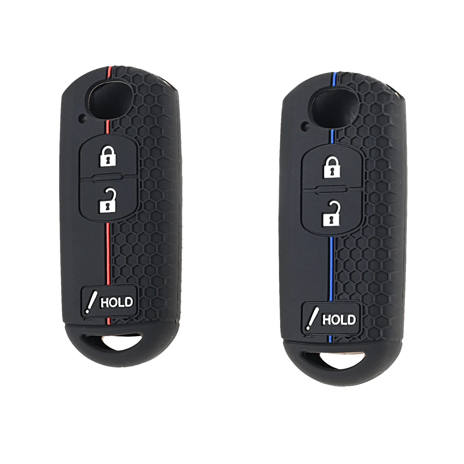 

1PC Silicone Car Key Case Cover for Mazda 2 3 6 Demio Atenza Axela CX-5 CX5 CX-3 CX7 CX-9 3 4 CX30 2016 -2019 W/ Red/blue Line