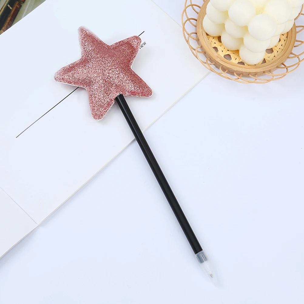 

4Pcs Gel Ink Ballpoint Pens Star Design Retractable Smooth Writing for Students Professionals Cute Desk Accessories Stationery