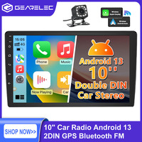 10 Inch Android 13 2Din Car Stereo Radio Wireless Carplay Android Auto Car Stereo GPS Bluetooth FM Automotive Multimedia Player