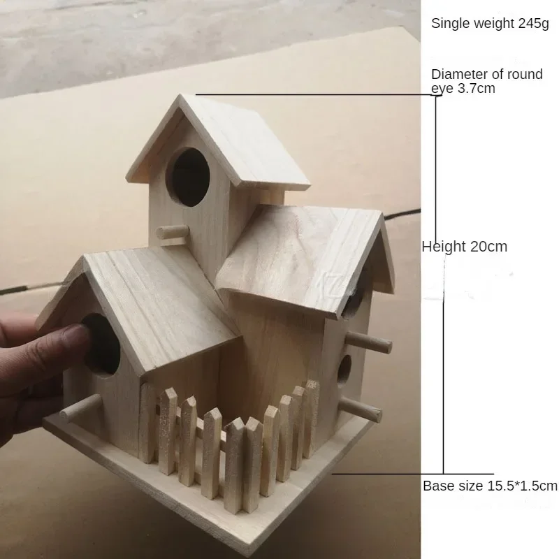 

Decoration Eaves Bird House Spot Wholesale Wooden Hanging Decorations New House Design Creative Bird's Nest Breeding Box