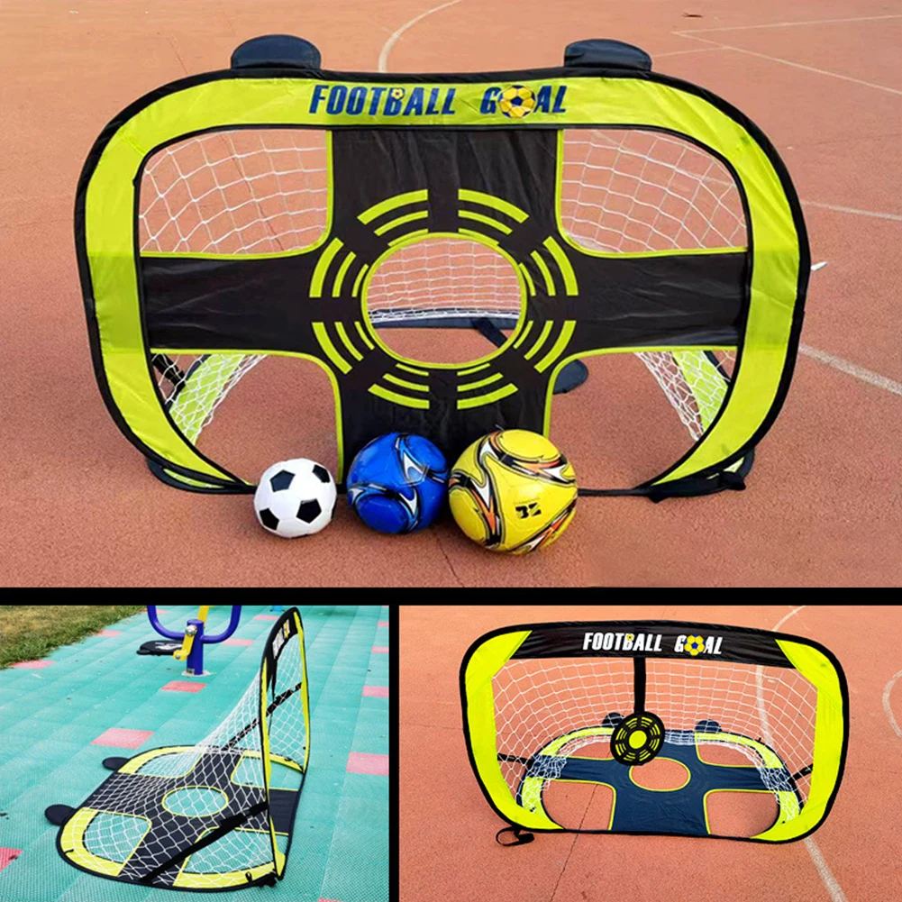 Filet de but de football pliable en nylon pour enfants et adultes, cible de football, aire de jeux, arrière-cour, entraînement intérieur et extérieur