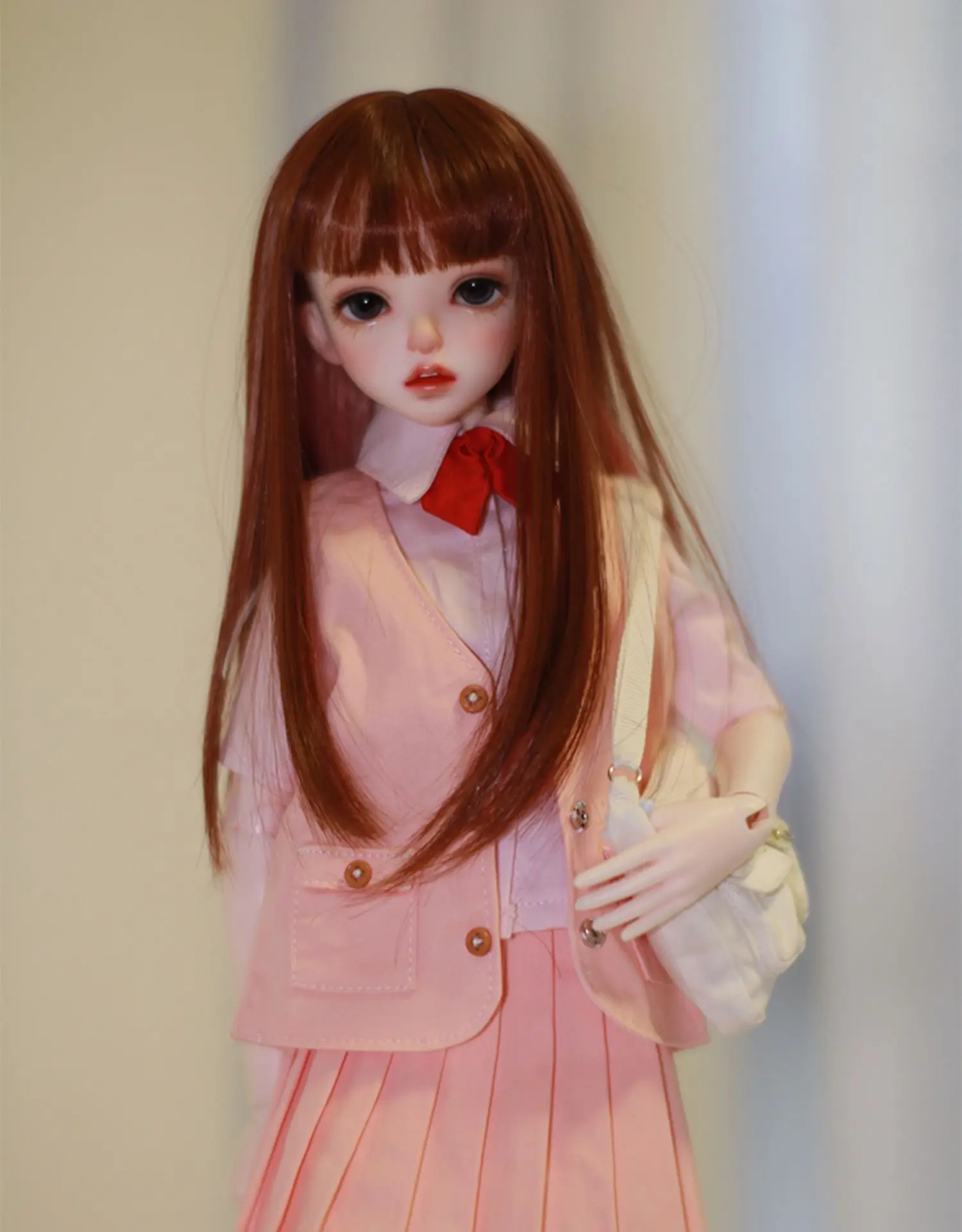 

BJD doll clothes set for 1/4 size bjd uniform school uniform shirt pleated 1/4 clothes skirt doll accessories（five points）