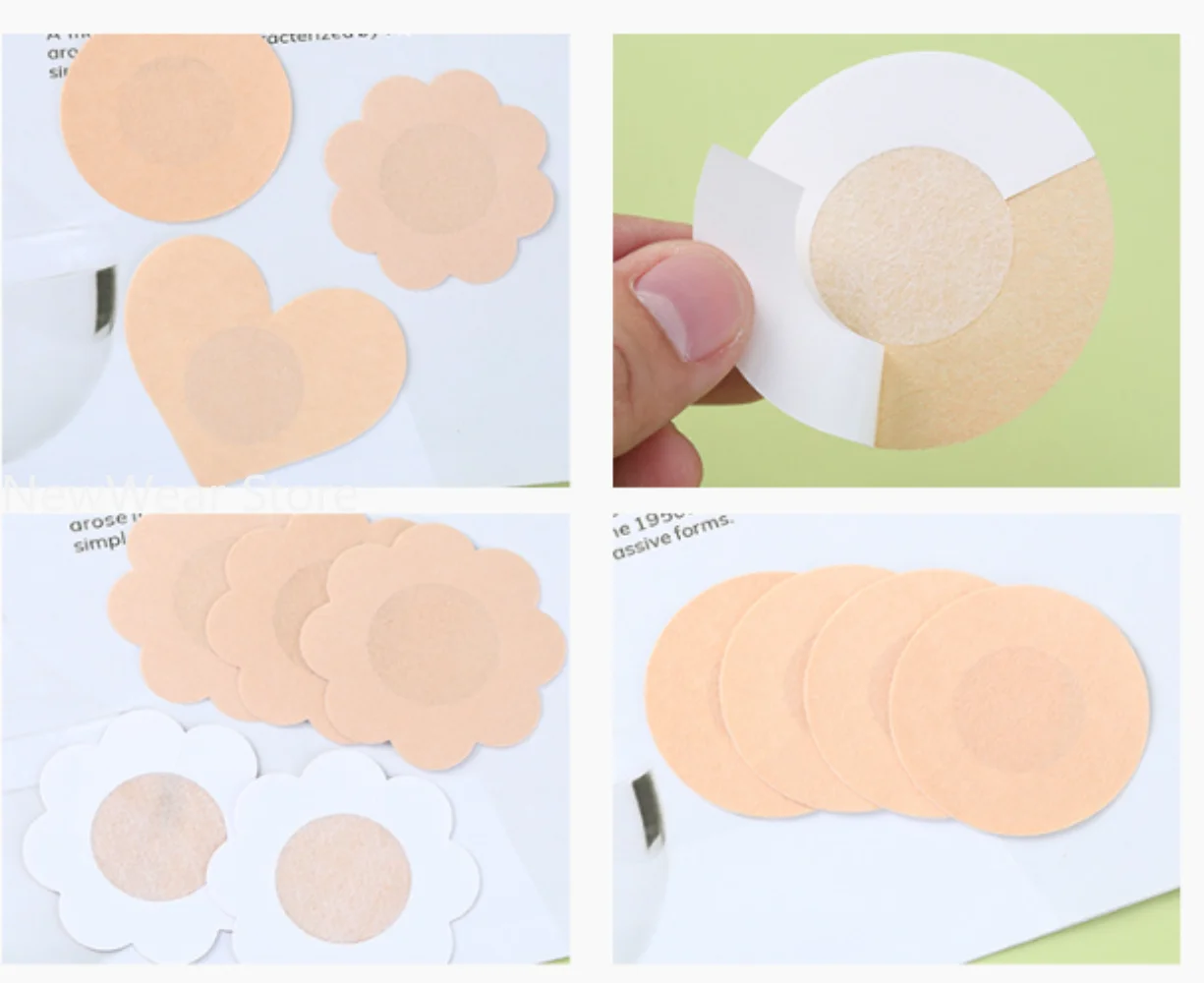 10pcs Women's Invisible Breast Lift Up Tape Overlays on Bra Nipple Stickers Chest Stickers Adhesive Nipple Covers Accessories