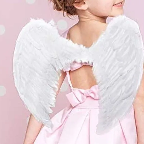 Aydınlı Party Costume White Color Small Size Baby Angel Wing 30 X45 cm