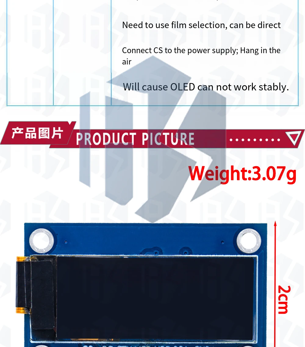 1~10PCS 0,91 Zoll OLED-Modul 0,91' Weiß Blau Gelb OLED 128X32 OLED LCD LED-Anzeigemodul 0,91' IIC-Kommunikation EGBO – Detail 20