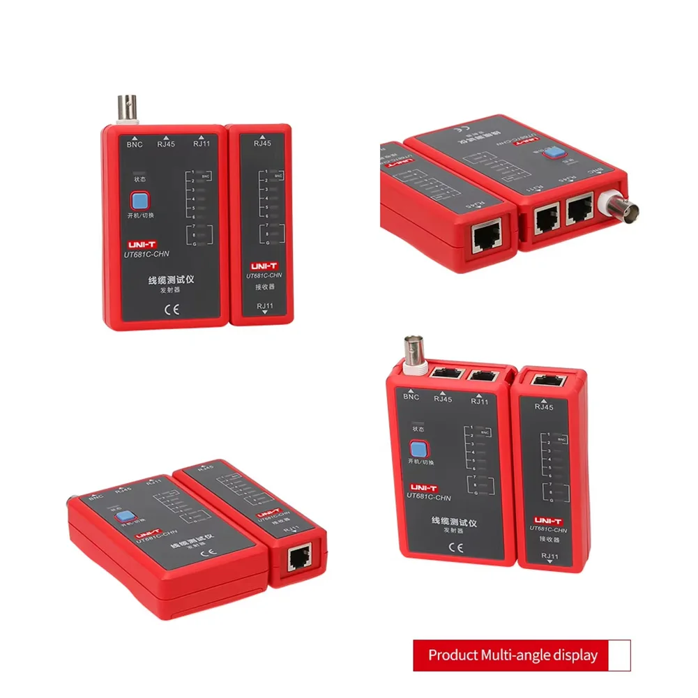 LAN Telephone Tester UT681C Cable Tester LED Status Display for auto Fault Detection Three Test Modes LED Display Cable Tester