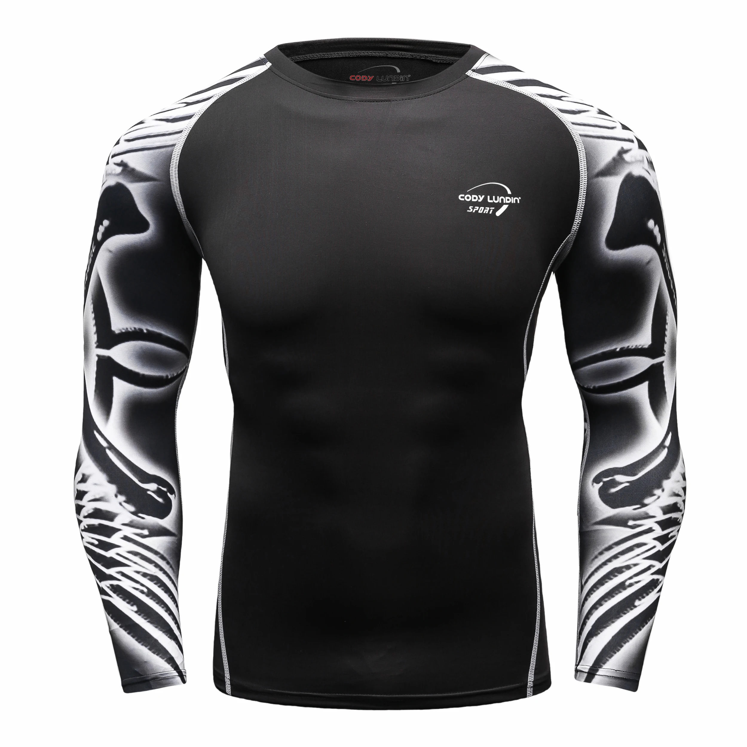 Cody Lundin Men Long Sleeve Compression Athletic Workout Shirt Water Sports UPF 50+ Rash Guard High Quality Jiu jitsu gi BJJ Top